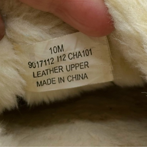 Sperry Rare Top Sider Gold Glitter Fur Trim Leather Slip On Comfy Clog Slippers - Picture 13 of 14